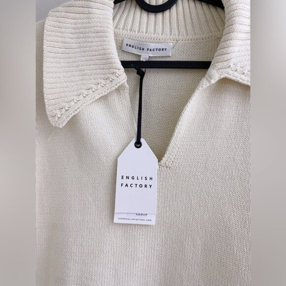 anthropologie English Factory Twofer Sweater Dress size S nwt cream new - Picture 5 of 6